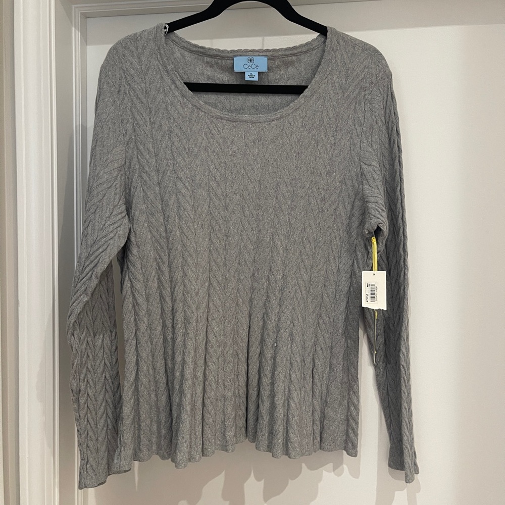 Gray Textured top size XL